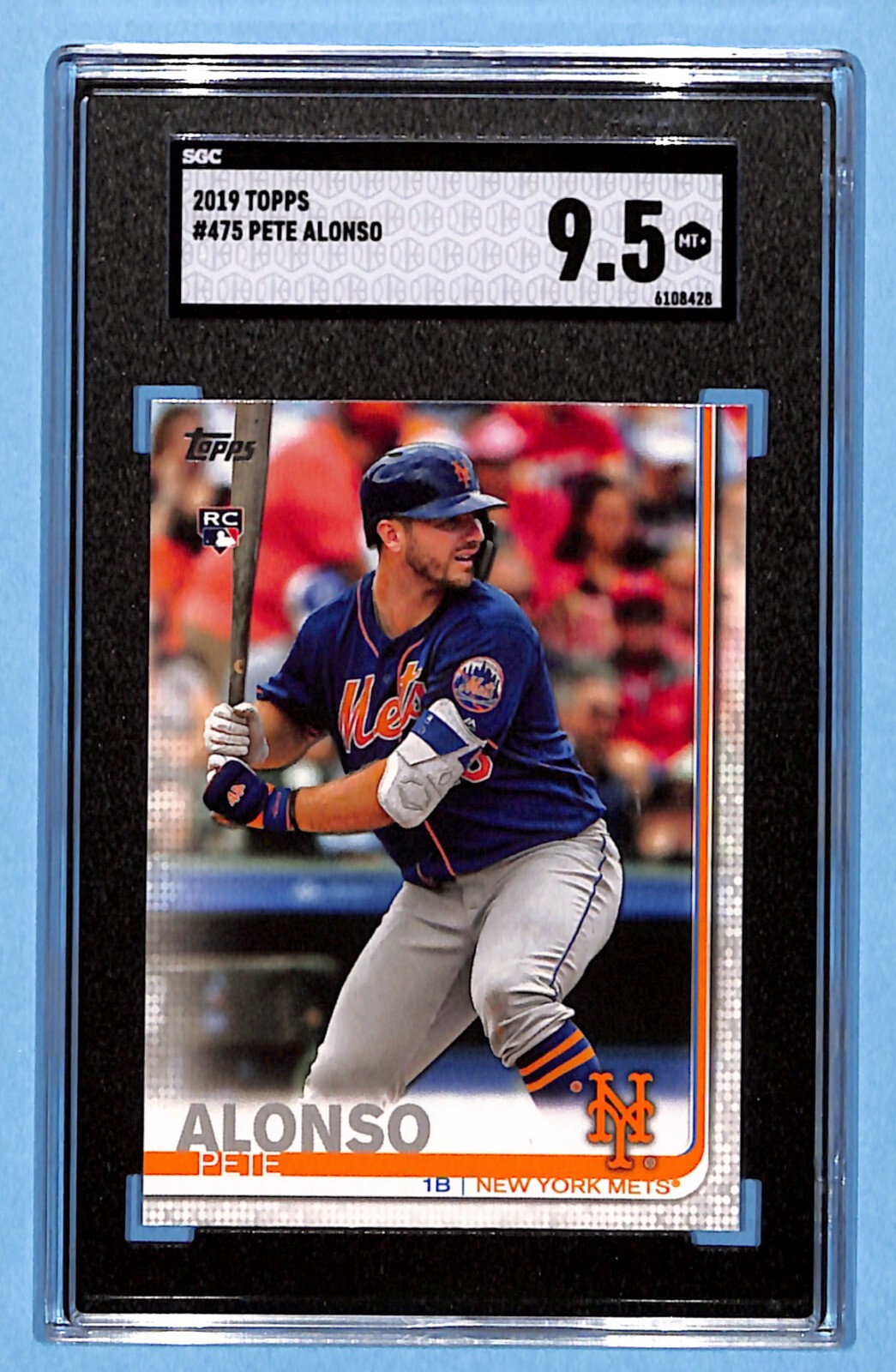 2019 Topps Series 2 Pete Alonso #475 RC SGC 9.5 Mint+ New York Mets