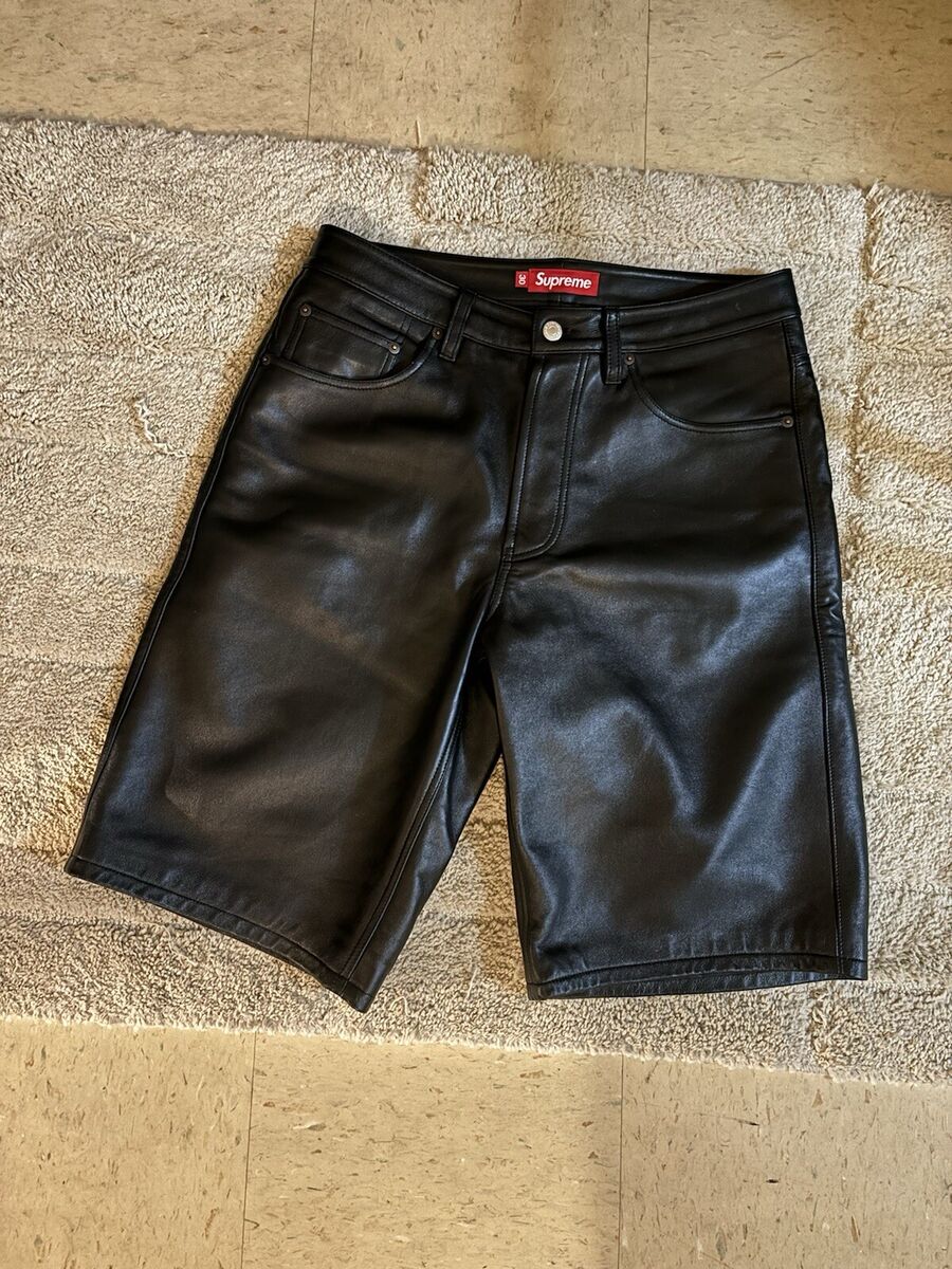 Supreme Black Leather Baggy Shorts | eBay Supreme Black Leather Baggy Shorts | eBay