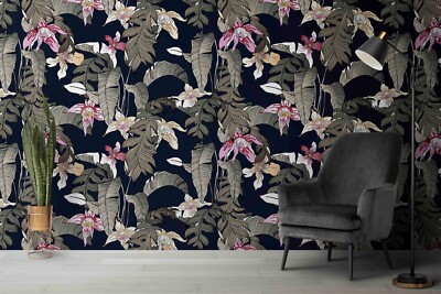 3D Flower Leaf Flora Pattern Wallpaper Wall Murals Removable Wallpaper