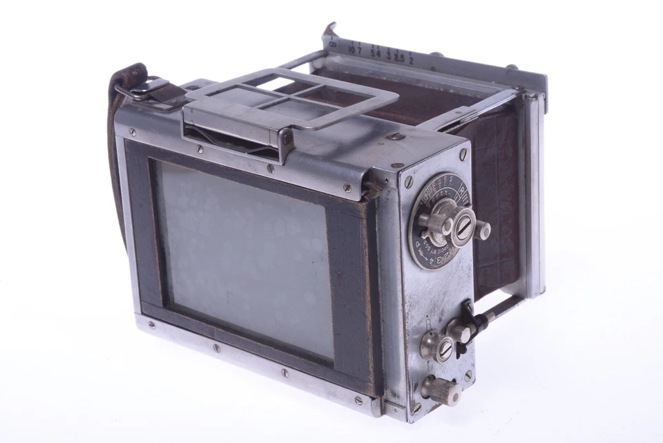 ✅ CÁMARA PLACA GAUMONT REPORTER SPIDO 6,5X9 CM RARA* LENTE BERTHIOT FLOR 105 MM 3,5 Foto 3 de 4