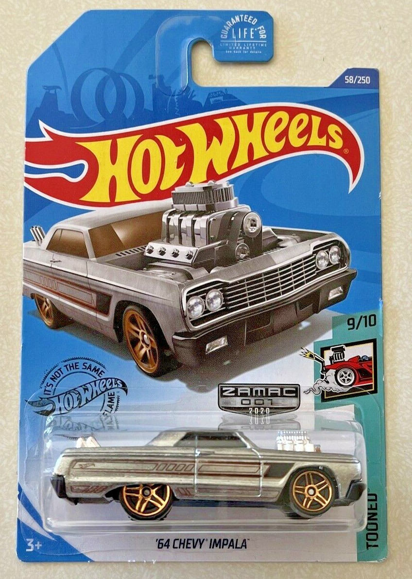 2020 Hot Wheels Walmart ZAMAC 1964 Chevy Impala Tooned 9/10 VHTF