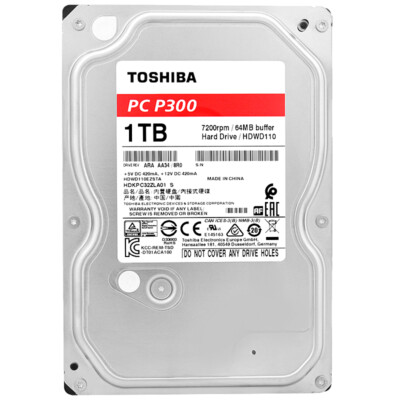 Toshiba PC P300 1TB 64MB Cache 7200Rpm Sata III 3.5'' Inch HDWD110EZST