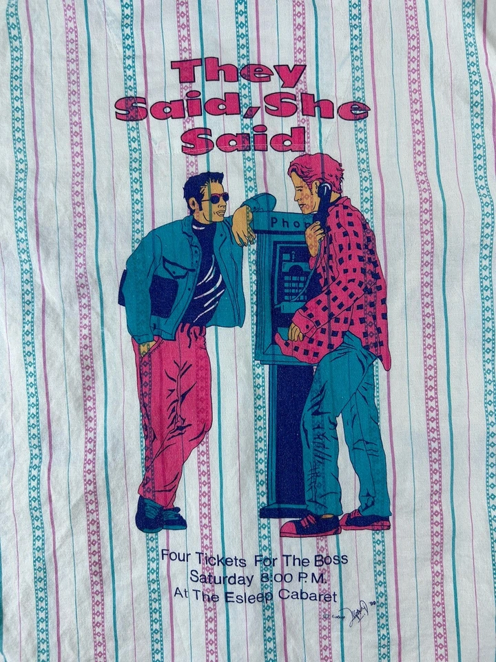 Conjunto de pijama vintage años 80 para mujer ropa de calle a rayas pequeñas pijamas The Boss Bruce Foto 3 de 4