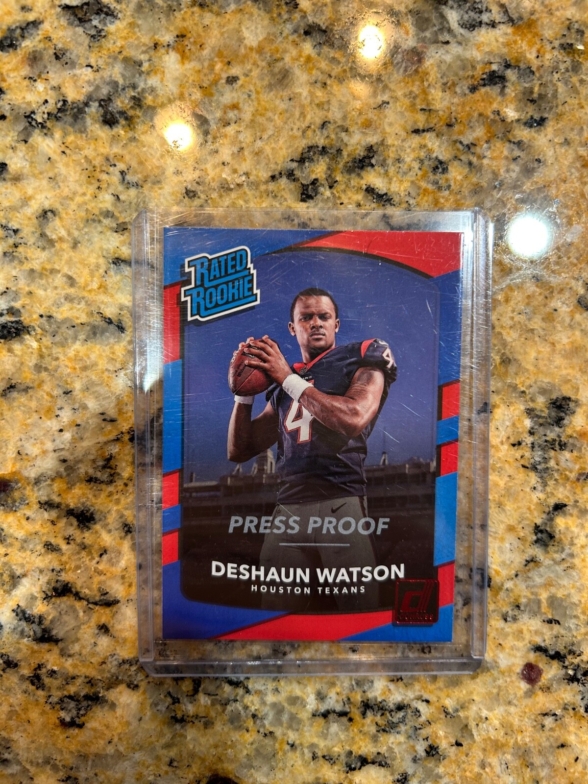 2017 Panini Donruss - Rated Rookie Press Proof Red #345 Deshaun Watson (RC)