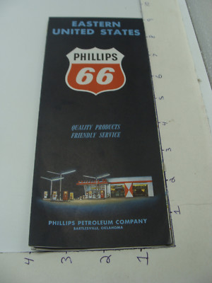 Original Vintage -- EASTERN UNITED STATES phillips 66 CLEAN MAP
