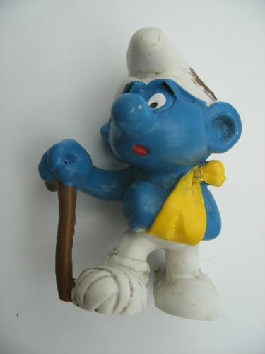 Figurine Schtroumpf Sirène à Queue Blanche – PVC No Toxico – Espagne – RARE