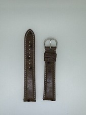 Hadley Roma 20MM brown Ostrich watch band strap long