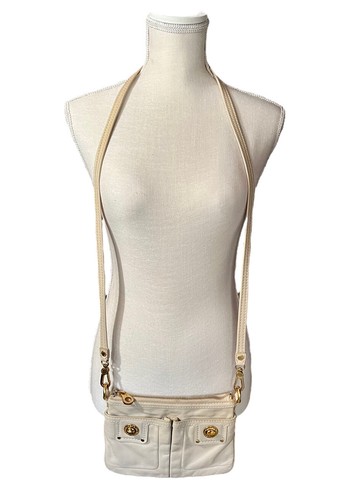 Marc by Marc Jacobs Percy Crossbody Clutch Bag Taupe Leather Removable Strap - Picture 2 of 20