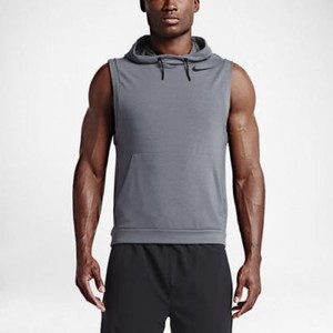 sleeveless hoodie nike training mens dri grey workout sweatshirt dry hoodies clothes xl