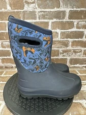 Bogs Neo Classic Dino Blue Waterproof Rain Snow Boot Muck Boys Youth Size US 3