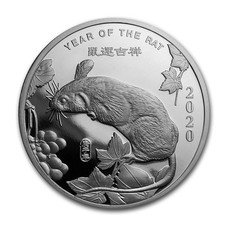1 oz Silver Round - APMEX (2020 Year of the Rat) 66.33 per troy oz