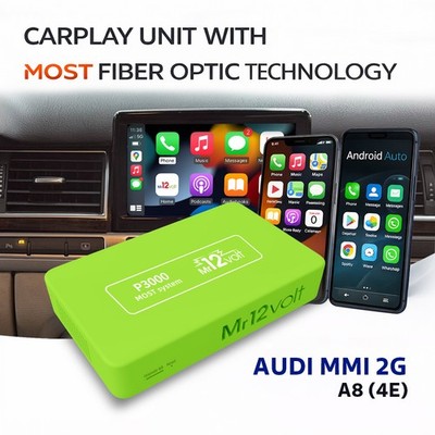 Audi A6 A8 Q7 MMI 2G High CarPlay AndroidAuto Wireless MOST Interface BOSE