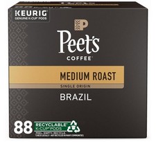 Peet's Coffee, Medium Roast Keurig K-Cup Pods 100 Arabica Coffee, 88 Count