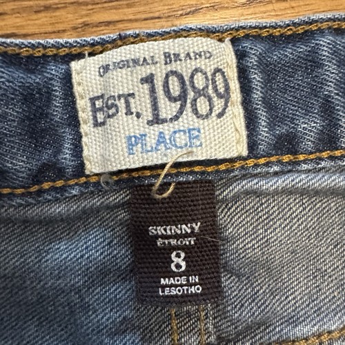 Children's Place Boy's Est 1989 Skinny Straight Jeans Size 8 Adjustable Waist - Picture 4 of 8