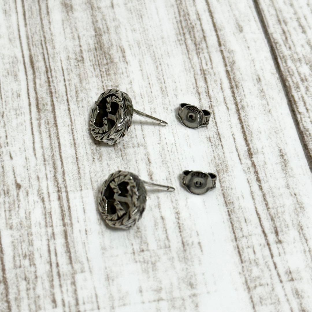 Extreme Gucci Interlocking Stud Earrings Ag925 - image 10