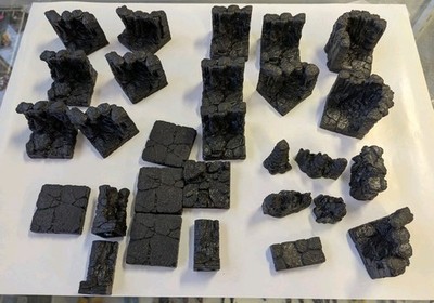 DWARVEN FORGE (CAVERNS CORE UNDERDOOM) LOOSE PIECES LOT OF 28 PRE OWNED USED.