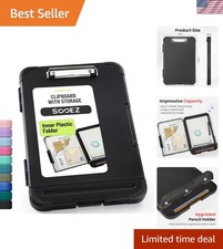 Reinforced Clipboard with Storage, Inner Plastic Folder Attached, Heavy Duty ...