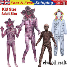 UK Halloween Adults Kids Stranger Things Demogorgon Monster Jumpsuit Set Costume