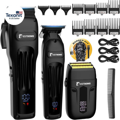   Hair Clippers for Men, Professional Hair Clippers, Beard Trimmer& Rechargeable