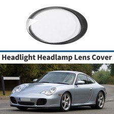 Scheinwerferglas Abdeckung f&uuml;r Porsche 911/997 06-12 Schwarz 1Stk Vorne Links