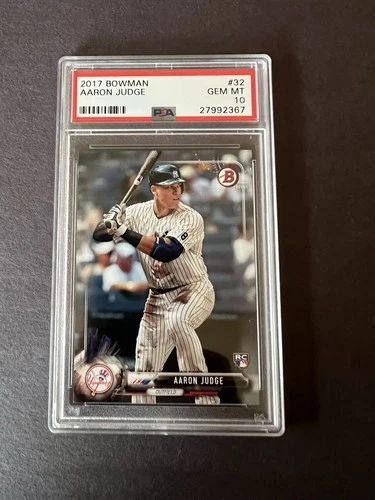 2017 BOWMAN #32 AARON JUDGE Rookie Card PSA 10