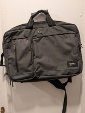 Solo New York Convertible Laptop Backpack Briefcase Black Gray Hybrid Work Bag
