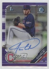 2019 Bowman Chrome Prospect Purple Refractor /250 Aaron Civale #CPA-AC Auto 0rf9