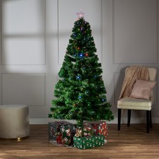6 FT Christmas Tree Fiber Optic Multi-Color Indoor Only Holiday Decoration