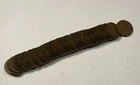 1909 Lincoln Cents. 50 Coin roll. Average Good Quality.