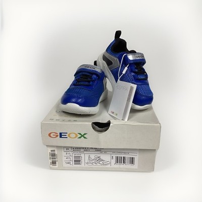 GEOX Sprintye Little Boys Sneakers, Size 5.5 In Royal Blue/ Black NIB