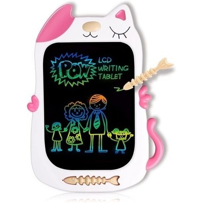 PINKCAT Cat Shaped LCD Writing Tablet 10 Inch Colorful Drawing Doodle Board for