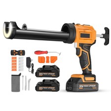 10oz/300ml Electric Caulking Gun,20V Battery Powered 9Pcs Silicone Caulking Tool