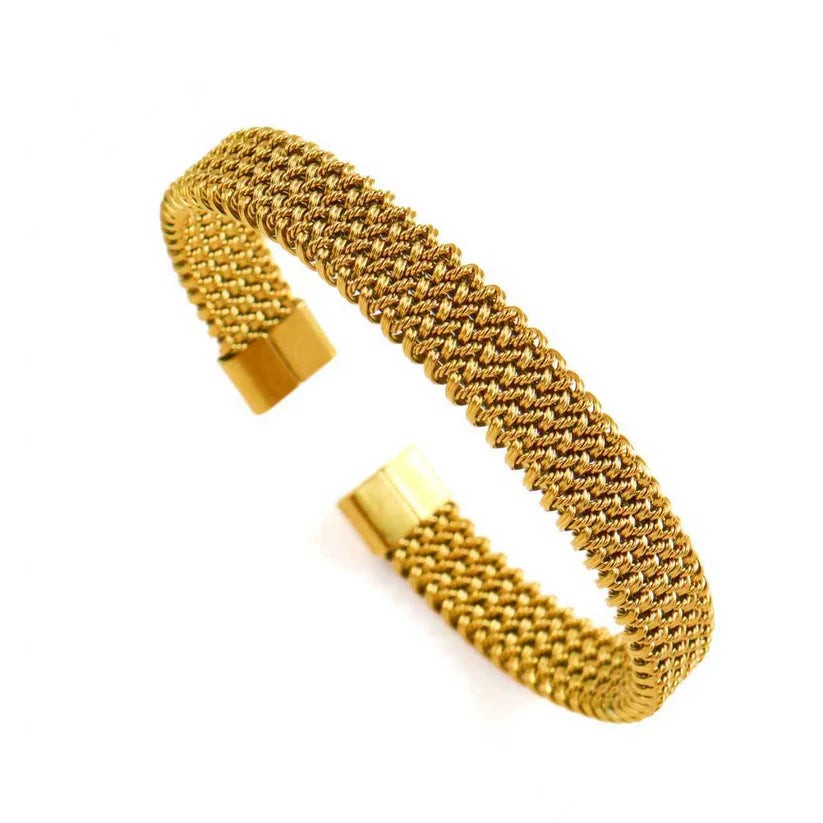 Mesh Gold Cuff - Medium