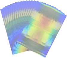 50 Sheets Toner Reactive Foil Sheet for Crafts Paper Holographic Heat Transfer C