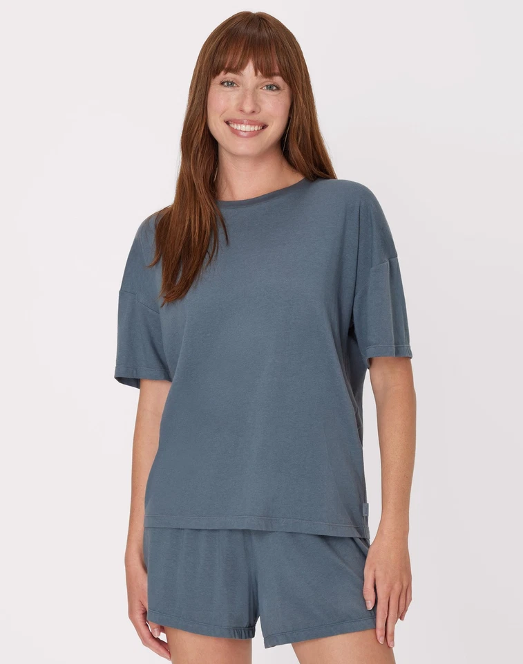 Camiseta cuadrada Hanes Originals súper suave cómoda para mujer