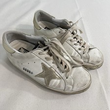 Golden Goose Superstar White Gold Star Leather Sneakers Shoes Italy Women s 37