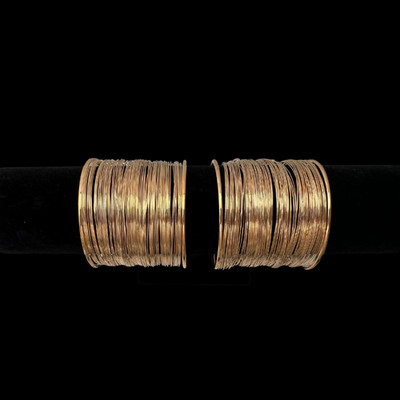Paar breite Drahtarmbänder - TRINNY STYLE - Auswahl: Gold/Silber/Rose NEU
