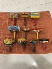 10 Vintage Metal Party Noise Maker Made in USA