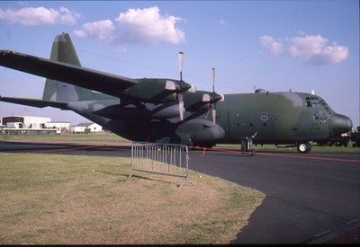 Kodachrome Slide 63-7866 C-130E Hercules USAF Mildenhall 1988 (C10)