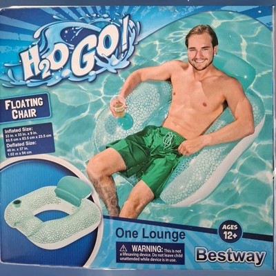 Pool Floating Chair With Cup Holder And Flip Pillow By Bestway H2O Go! 