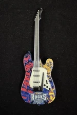 Vintage NASCAR Rocks America Guitar Refrigerator Magnet - Made in Thailand