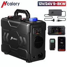 Hcalory TB2 Plus 8KW Bluetooth Diesel Air Heater Night 12V 24V 110V RV Camper