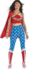 Wonder Woman Adult Halloween Costume Cosplay DC Justice League Size Medium 6-8