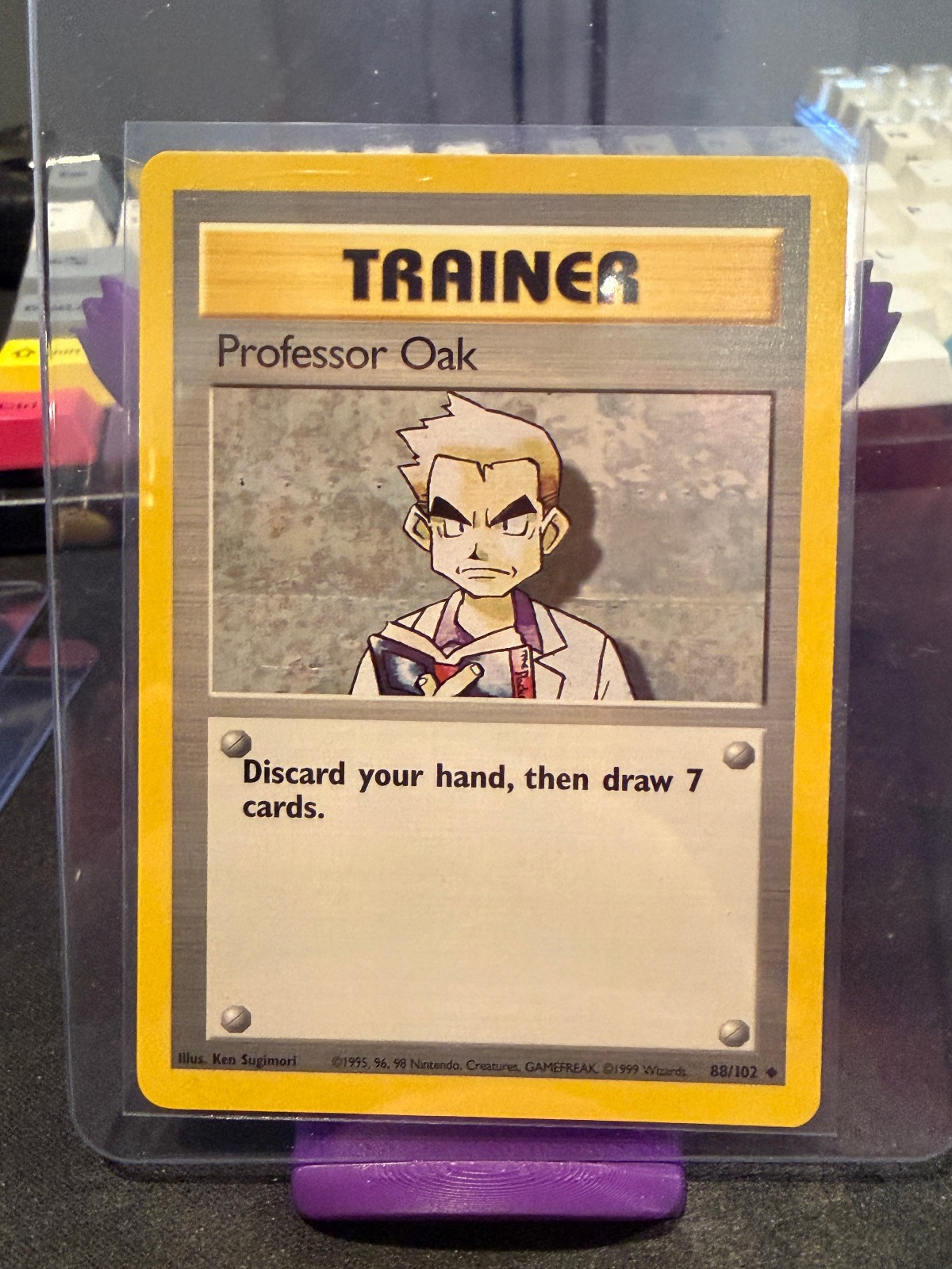 1999 Pokemon Trainer Professor Oak 88/102 Base Set NM