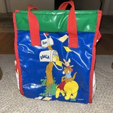 Disney Winnie The Pooh insulated Bottle Vtg Diaper Bag Primary Colors Great Cond