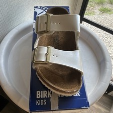 Birkenstock Arizona Kids BS Pearl Electric Metallic Slide Sandal Buckle US 1.5