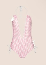 Christian Dior Y2K Vintage John Galliano White & Pink 2004 swimsuit one piece
