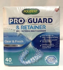 3 pk Polident Pro Guard & Retainer Antibacterial Daily Cleanser *EXP 2024*