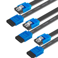 SATA Cable III, 3 Pack SATA Cable III 6Gbps Straight HDD SDD Data Cable with Loc