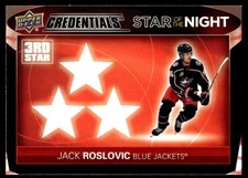 2021-22 Upper Deck Credentials Stars of the Night Third Star Jack Roslovic #3S-5